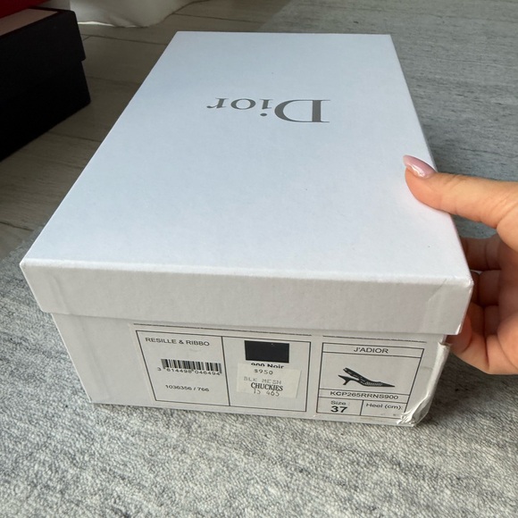 Dior Black Mesh Slingback Heels - Picture 5 of 5